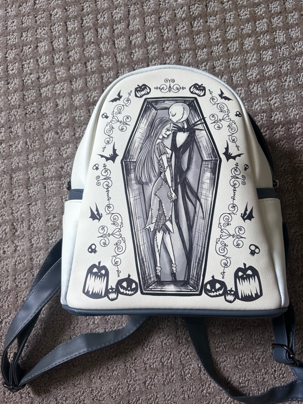 Nightmare Before Christmas Coffin Mini Backpack - Beige